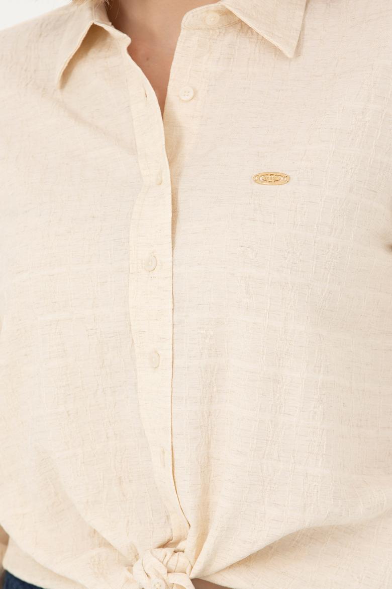 Kadın Taş Uzun Kollu Gömlek - 50271651013