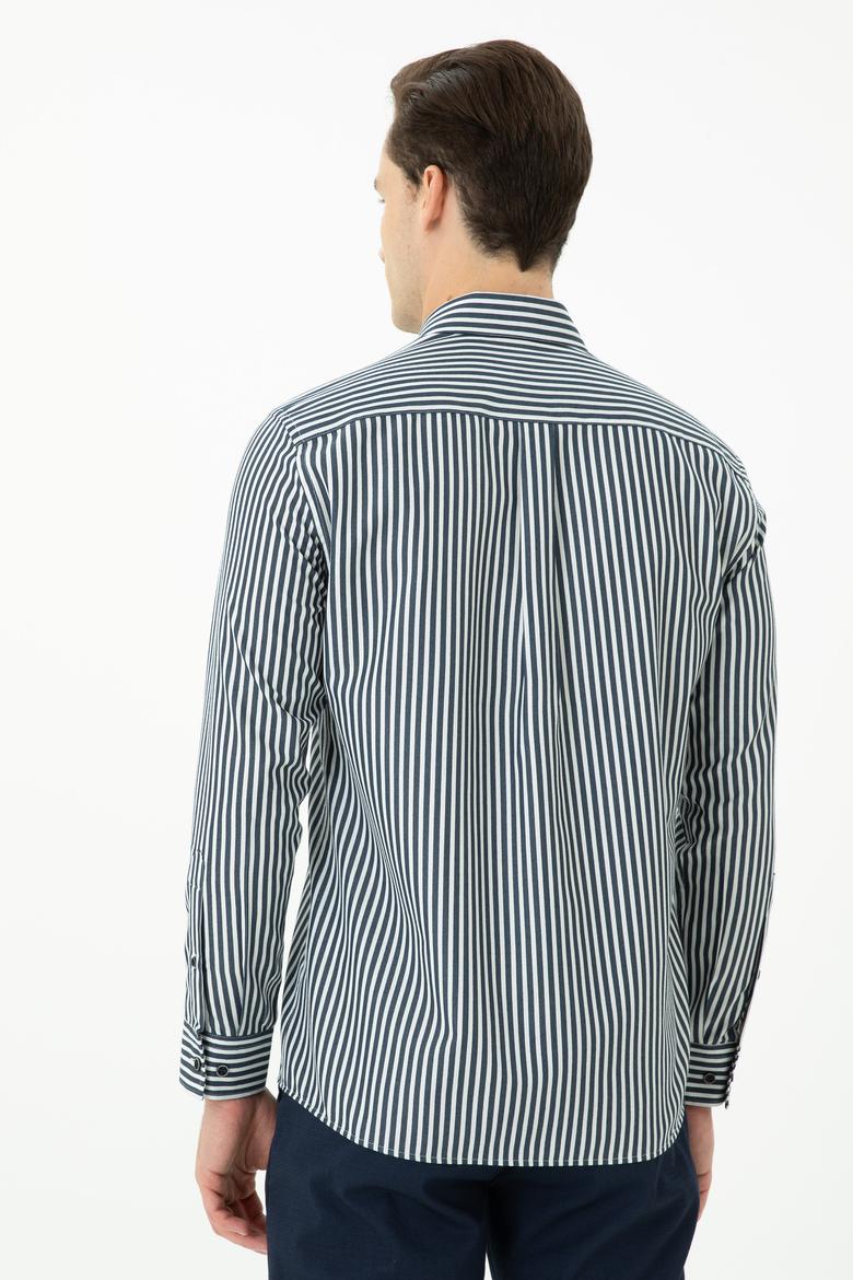 Erkek Lacivert Uzun Kollu Gömlek - 50272688032