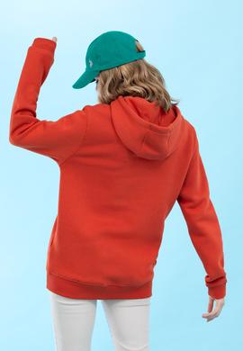 Kiremit Kapüşonlu Basic Sweatshirt - 50273935081