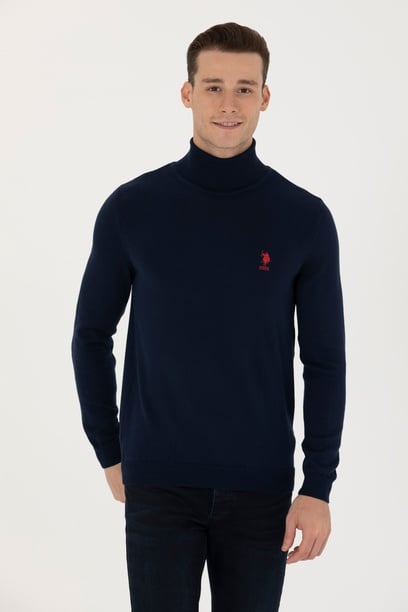 Erkek Lacivert Basic Kazak