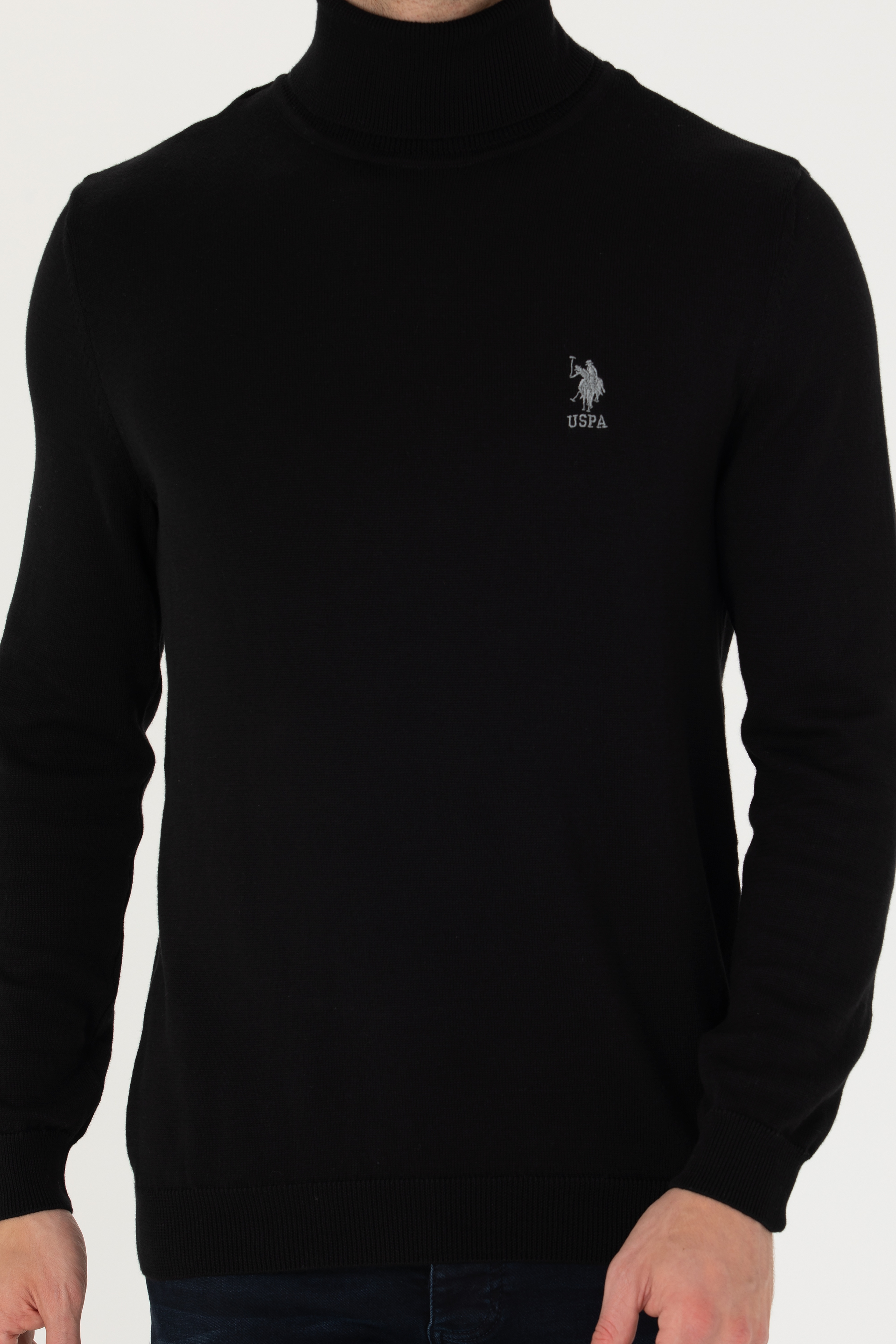 Erkek Siyah Basic Kazak - Image 6
