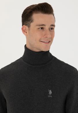 Erkek Antrasit Melanj Basic Kazak - 50268935032