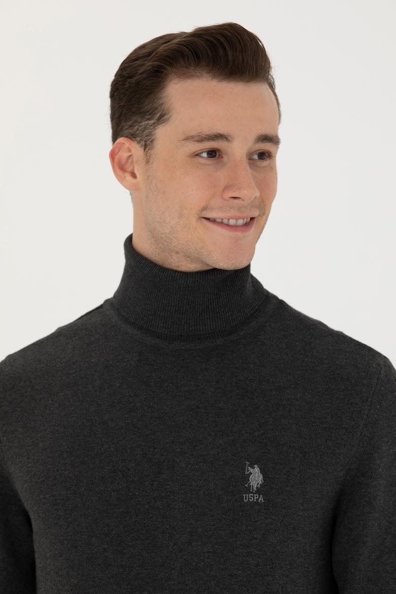 Erkek Antrasit Melanj Basic Kazak - 50268935032