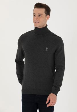 Erkek Antrasit Melanj Basic Kazak - 50268935032