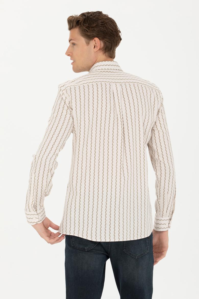 Erkek Taş Uzun Kollu Gömlek - 50272488006