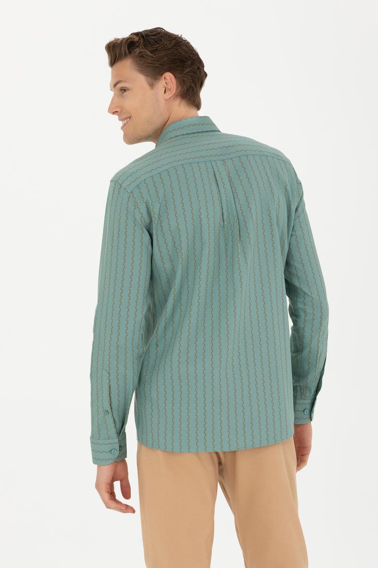 Erkek Mint Uzun Kollu Gömlek - 50272488016