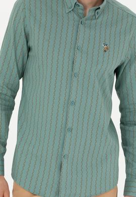 Erkek Mint Uzun Kollu Gömlek - 50272488016