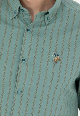 Erkek Mint Uzun Kollu Gömlek - 50272488016