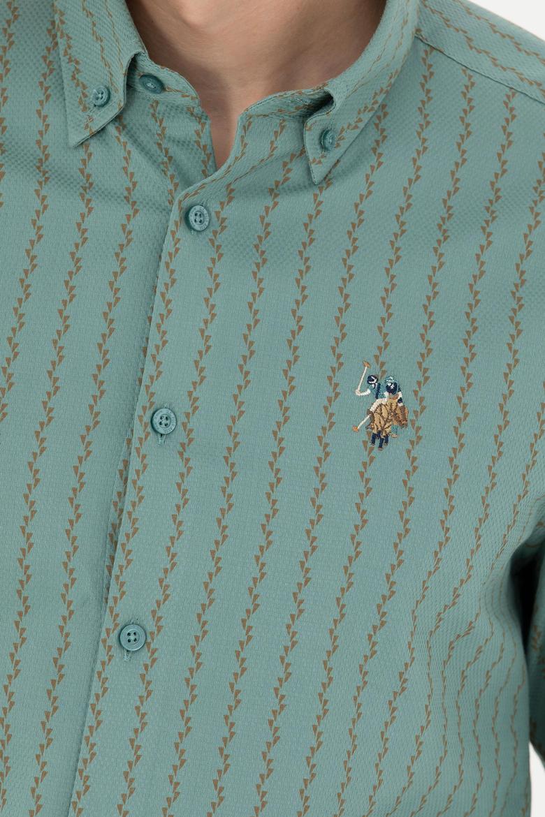 Erkek Mint Uzun Kollu Gömlek - 50272488016