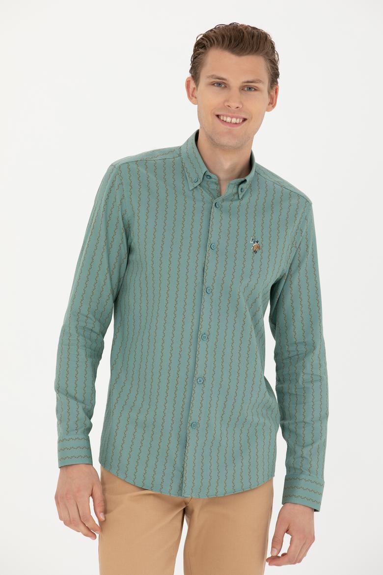 Erkek Mint Uzun Kollu Gömlek - 50272488016