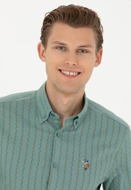 Erkek Mint Uzun Kollu Gömlek - 50272488016