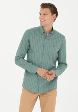Erkek Mint Uzun Kollu Gömlek - 50272488016