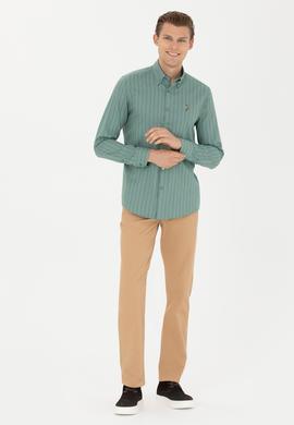 Erkek Mint Uzun Kollu Gömlek - 50272488016