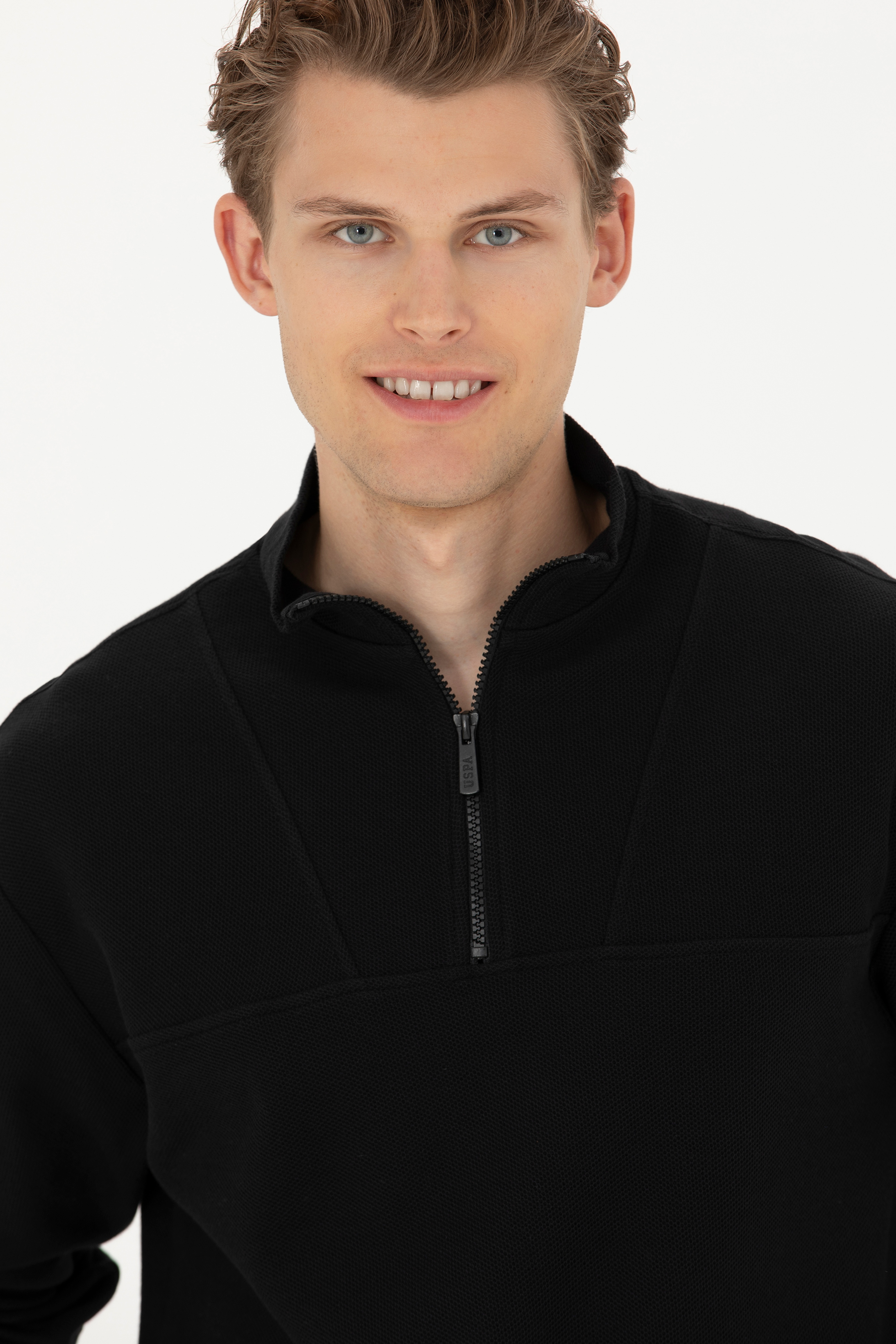 Erkek Siyah Sweatshirt - Image 2