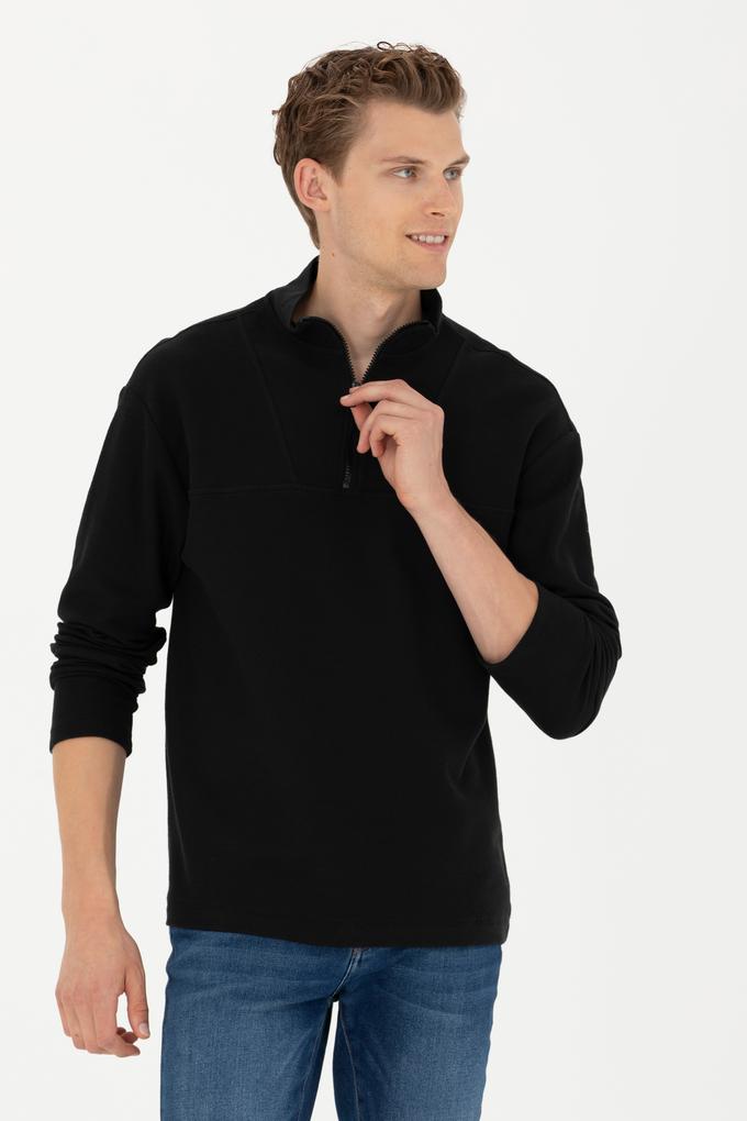 Erkek Siyah Sweatshirt