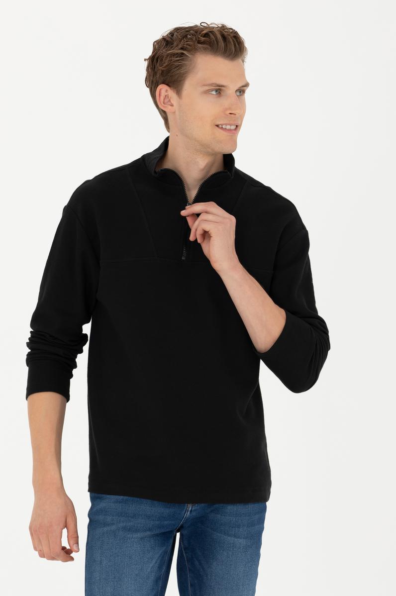 Erkek Siyah Sweatshirt