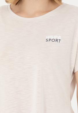 Kadın Taş Bisiklet Yaka Tişört - 50271621028