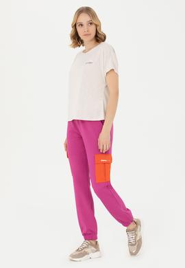 Kadın Taş Bisiklet Yaka Tişört - 50271621028