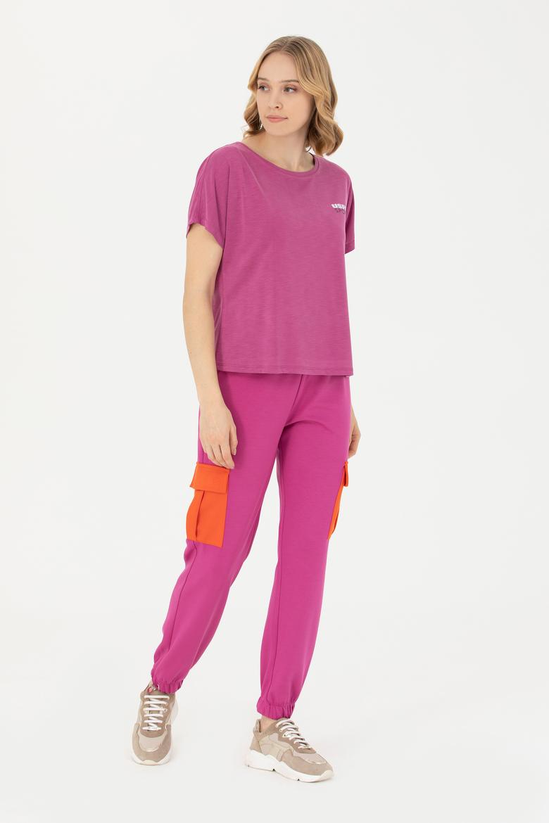 Kadın Menekşe Tişört - 50271621052