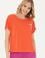 Kadın Turuncu Bisiklet Yaka Tişört