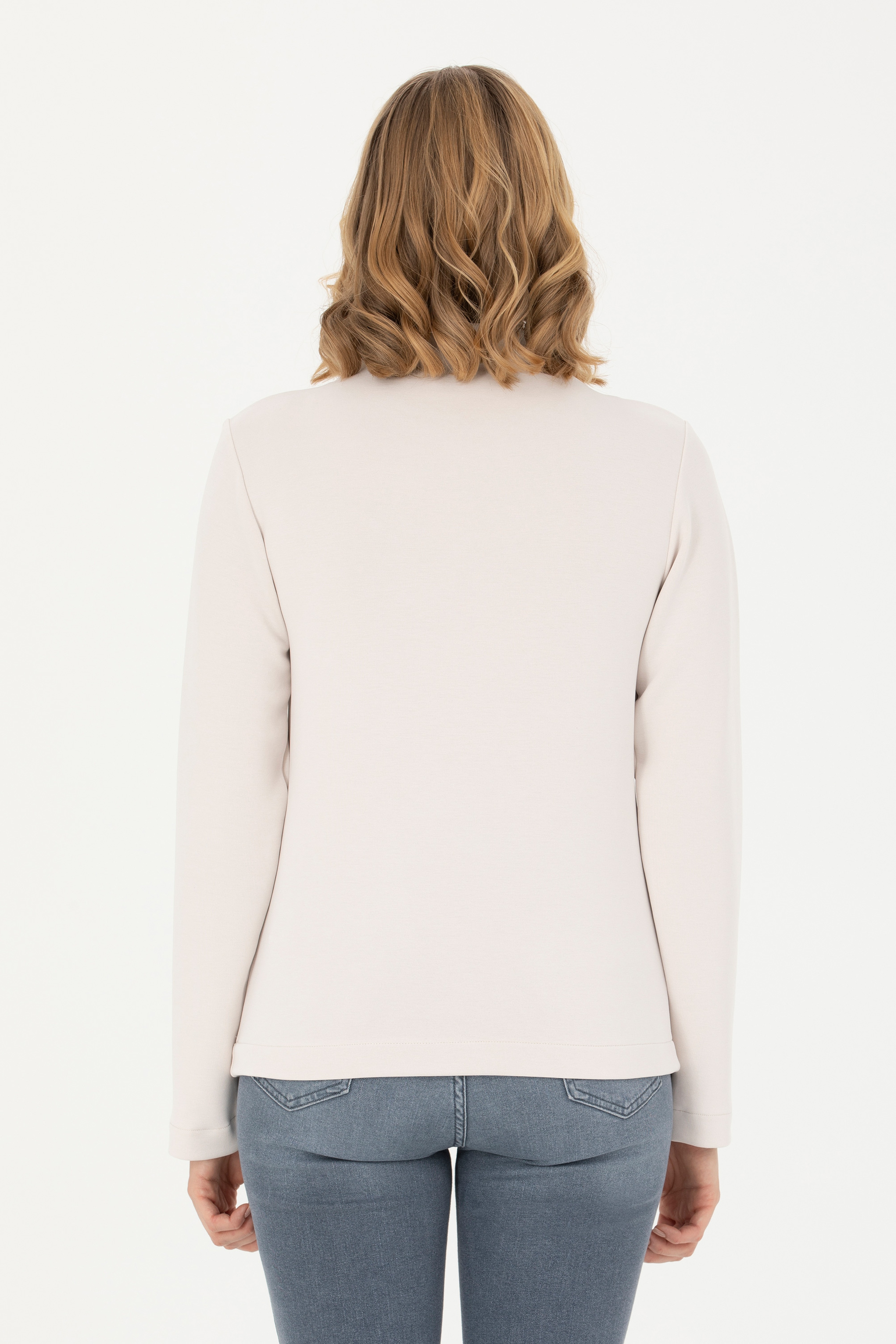 Kadın Taş Dik Yaka Sweatshirt - Image 5