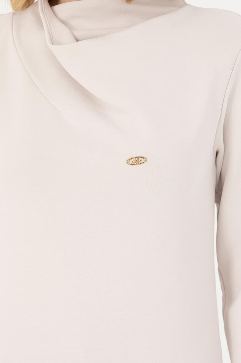 Kadın Taş Dik Yaka Sweatshirt