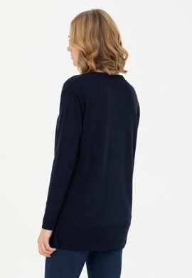 Kadın Lacivert Bisiklet Yaka Basic Kazak - 50277309001