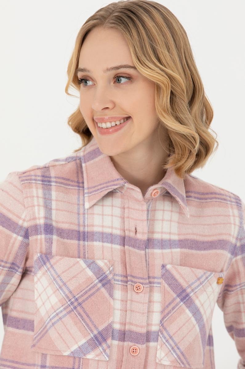 Kadın Pudra Uzun Kollu Gömlek