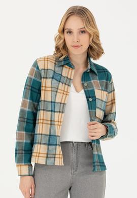 Kadın Mint Uzun Kollu Gömlek - 50271850007