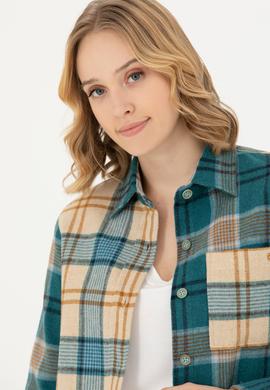 Kadın Mint Uzun Kollu Gömlek - 50271850007