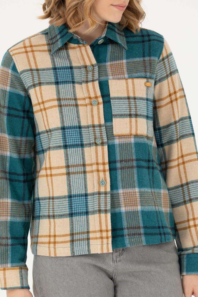 Kadın Mint Uzun Kollu Gömlek - 50271850007