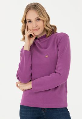 Kadın Violet Dik Yaka Sweatshirt - 50272085013