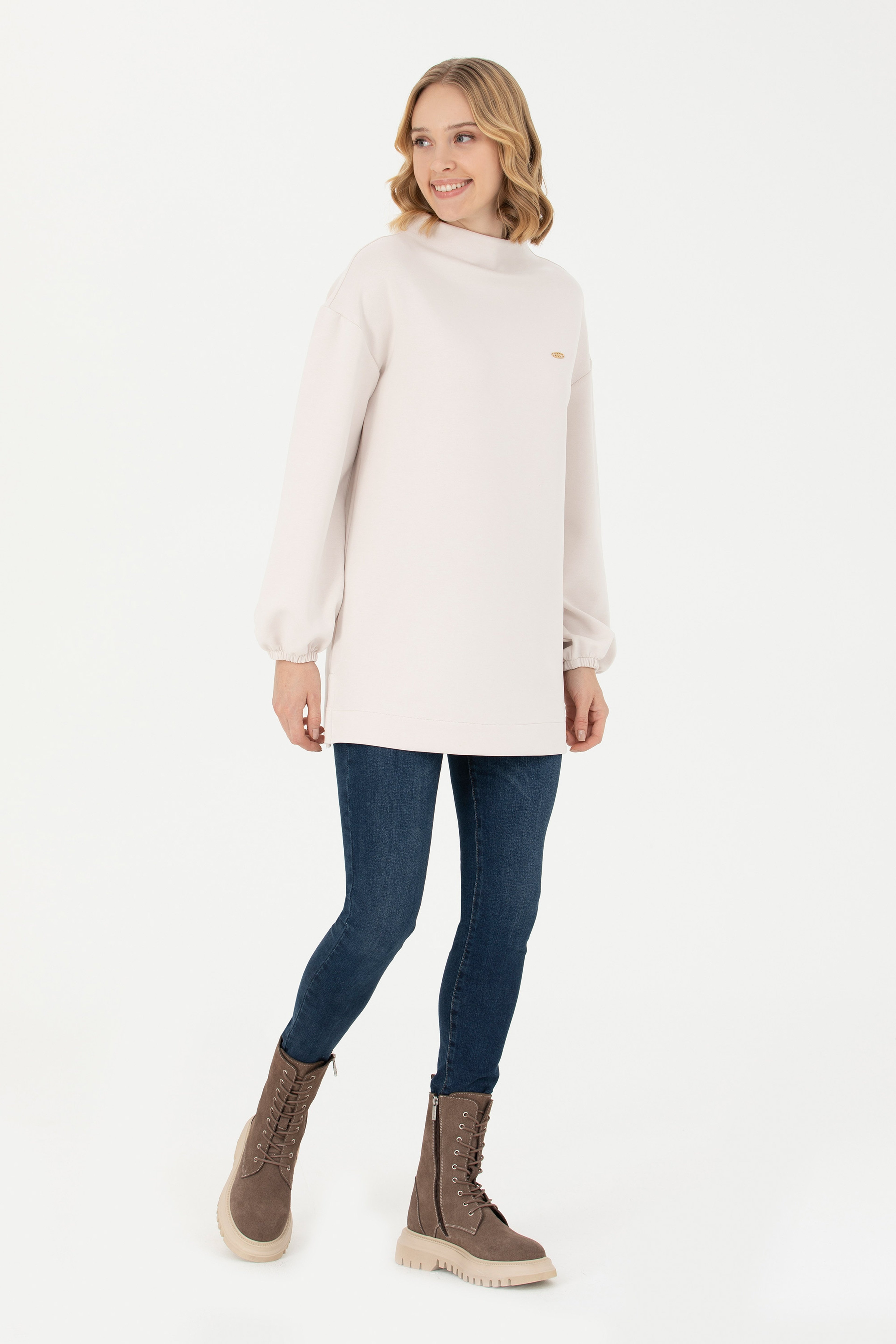 Kadın Taş Sweatshirt - Image 4