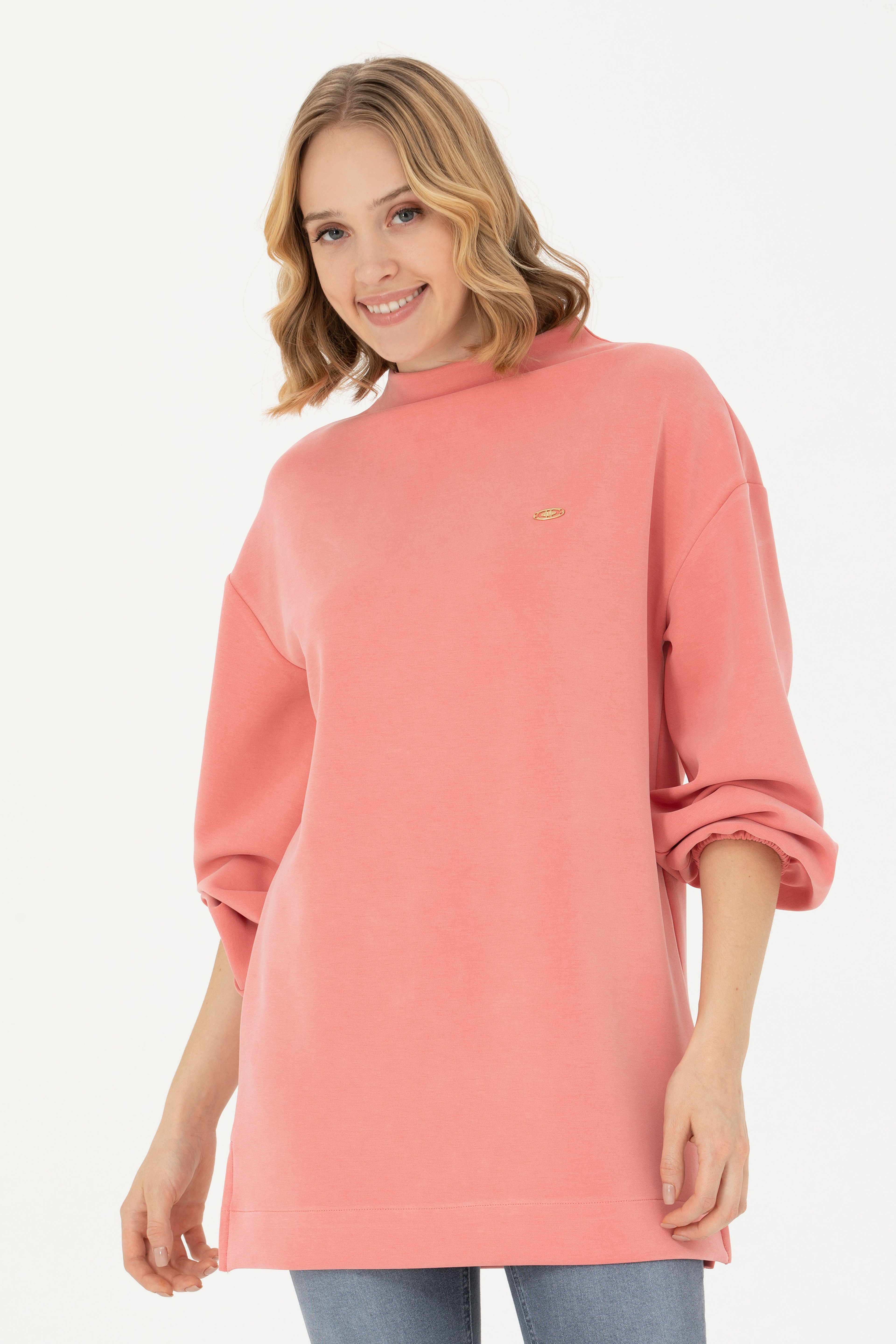 Kadın Somon Sweatshirt