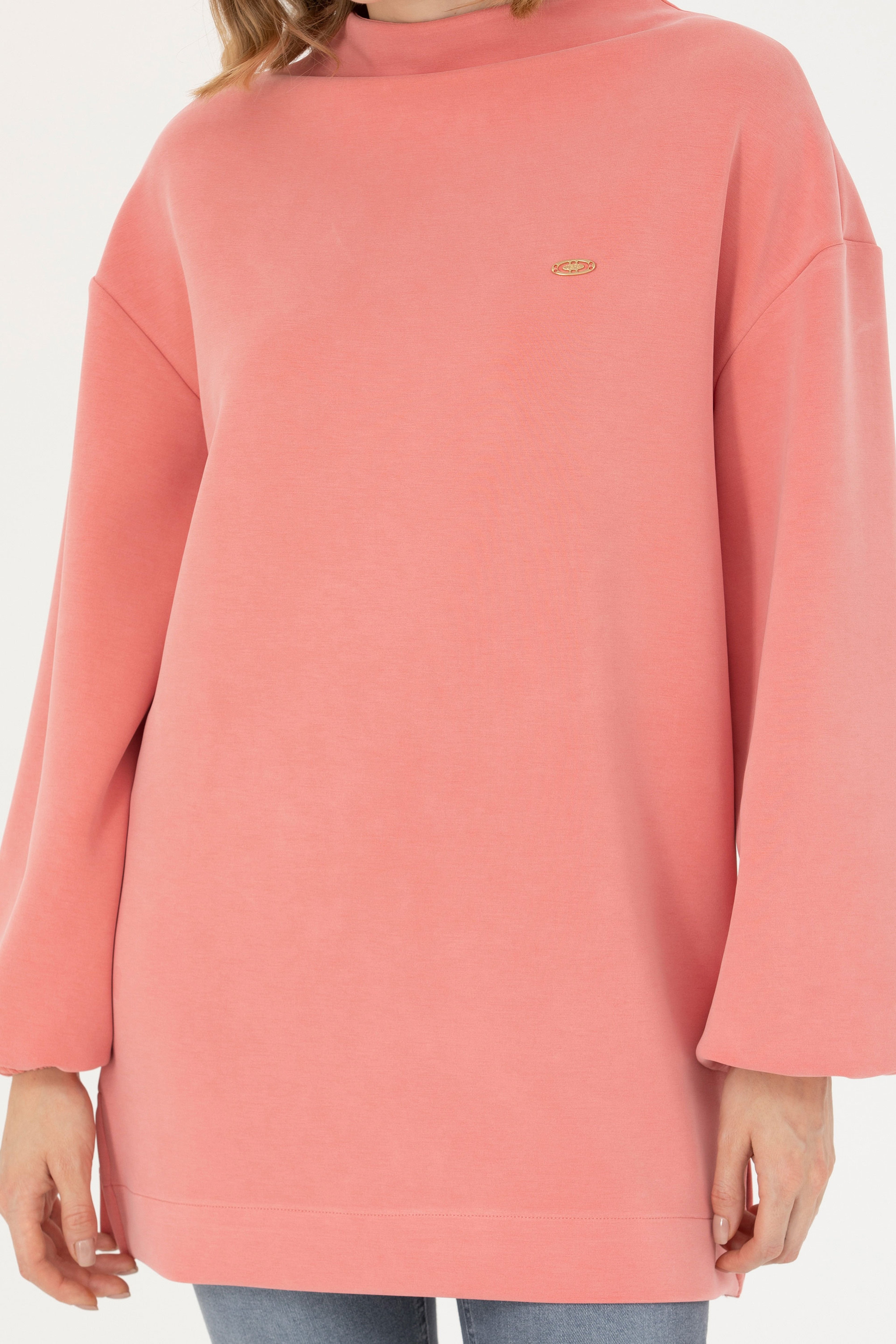 Kadın Somon Sweatshirt - Image 6