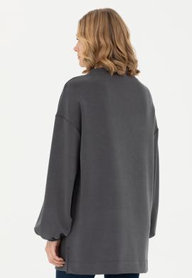 Kadın Antrasit Dik Yaka Sweatshirt - 50277166012