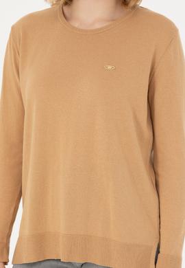 Kadın Kum Bisiklet Yaka Basic Kazak - 50277309034