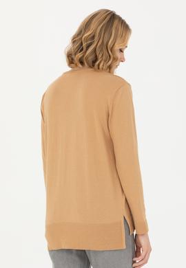 Kadın Kum Bisiklet Yaka Basic Kazak - 50277309034