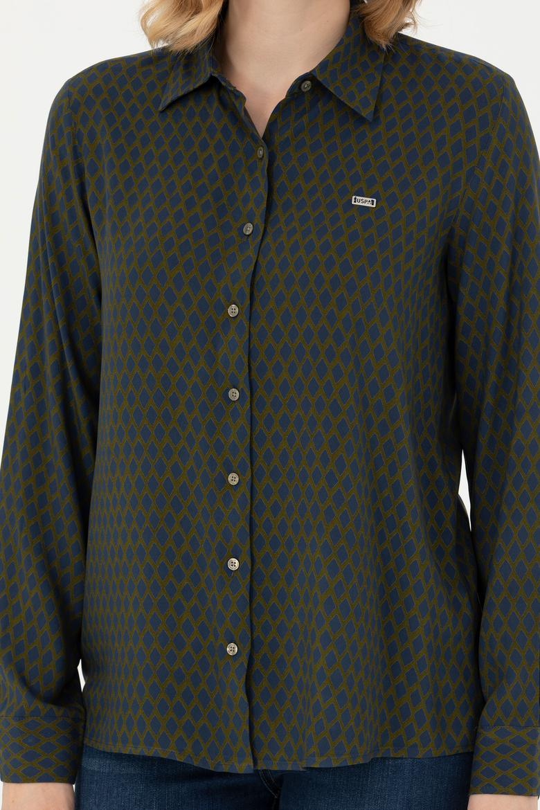 Kadın Haki Uzun Kollu Gömlek - 50272150003