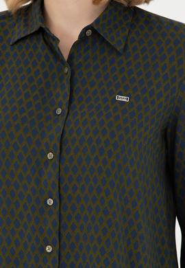 Kadın Haki Uzun Kollu Gömlek - 50272150003