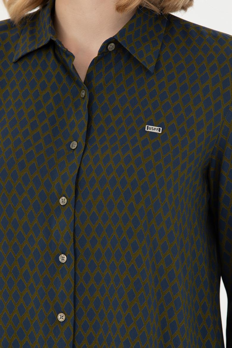 Kadın Haki Uzun Kollu Gömlek - 50272150003