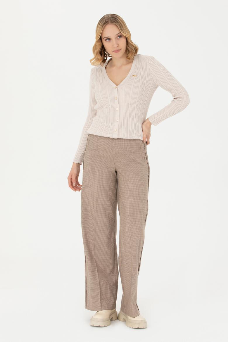 Kadın Krem Basic Triko Hırka - 50276235032