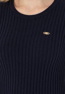 Kadın Lacivert Bisiklet Yaka Kazak - 50277306001