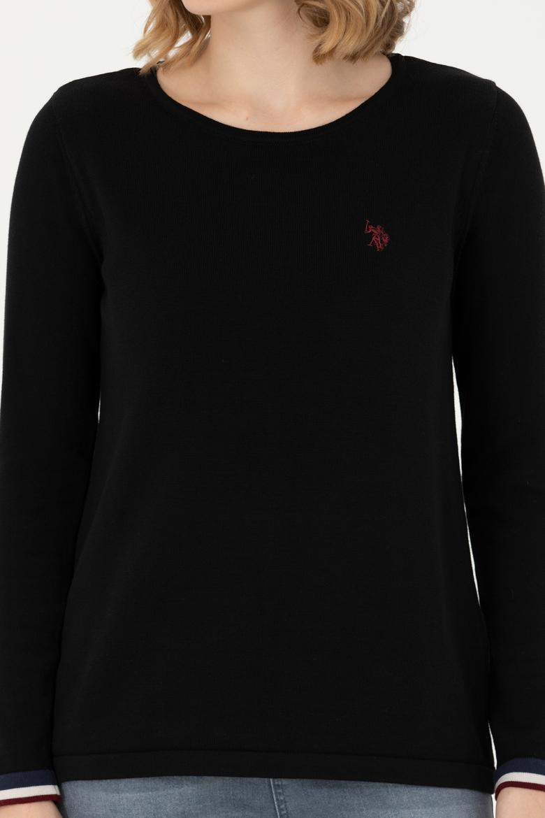 Kadın Siyah Bisiklet Yaka Kazak - 50277262015