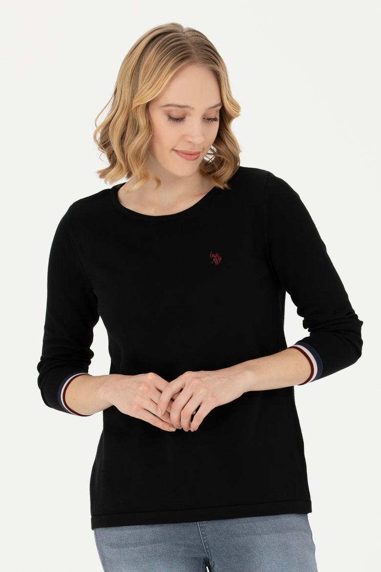 Kadın Siyah Bisiklet Yaka Kazak - 50277262015