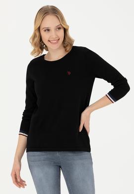 Kadın Siyah Bisiklet Yaka Kazak - 50277262015