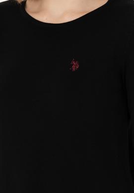 Kadın Siyah Bisiklet Yaka Kazak - 50277262015