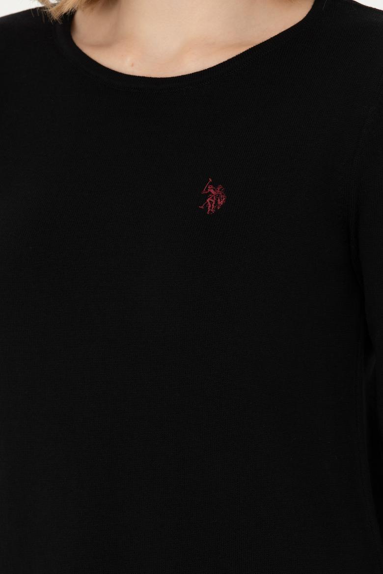 Kadın Siyah Bisiklet Yaka Kazak - 50277262015