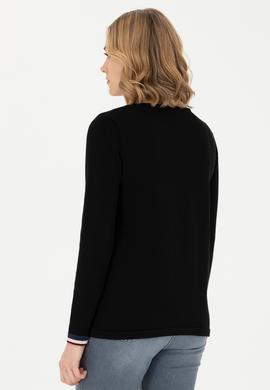 Kadın Siyah Bisiklet Yaka Kazak - 50277262015