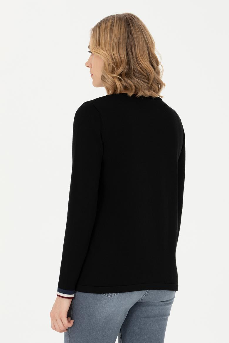 Kadın Siyah Bisiklet Yaka Kazak - 50277262015